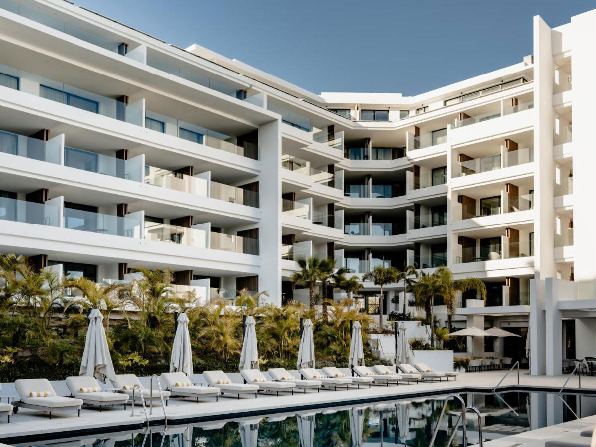 The Flag Marbella rooftop pool and sea view